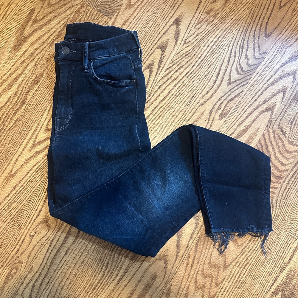 MOTHER Deep Indigo Skinny Jeans